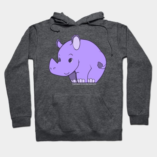 Rhino (purple) Hoodie by taShepard